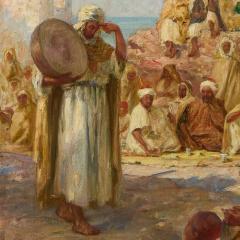 Alphonse L on Germain Thill Antique Orientalist figurative oil painting by Germain Thill - 4354236