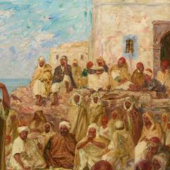 Alphonse L on Germain Thill Antique Orientalist figurative oil painting by Germain Thill - 4354238
