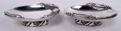 Alphonse La Paglia Pair of La Paglia American Sterling Silver Blossom Inspired Nut Dishes - 4117529