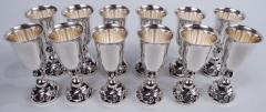 Alphonse La Paglia Set of 12 La Paglia Midcentury Modern Sterling Silver Cordials - 3774138