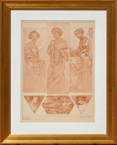 Alphonse Maria Mucha Alphonse Mucha Figures Decoratives Poster Plate 7 - 3086663