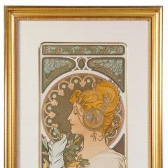 Alphonse Maria Mucha Alphonse Mucha La Plume et La Primevere Lithograph - 3902354