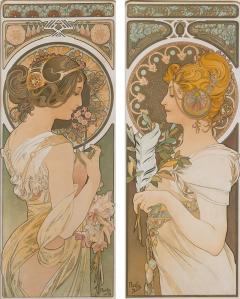 Alphonse Maria Mucha Alphonse Mucha La Plume et La Primevere Lithograph - 3907807