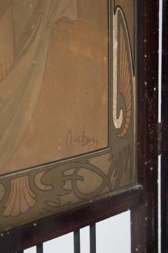 Alphonse Maria Mucha Art Nouveau Screen Les Heures du jour by Alphonse Mucha Signed - 2205482