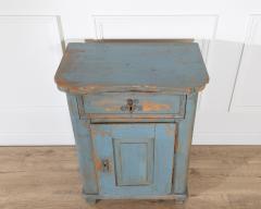 Alpine Blue Painted Fir Wood Cabinet from Cortina d Ampezzo Late 18th Century - 4381197