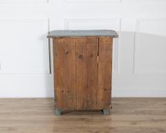 Alpine Blue Painted Fir Wood Cabinet from Cortina d Ampezzo Late 18th Century - 4381207