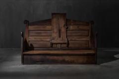 Alpine Monastic Bench with Folding Table France 19th Century - 4135124