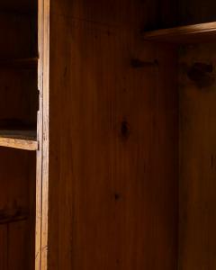 Alpine late 18th Century Blue Painted Wardrobe with Hand Painted - 4812652