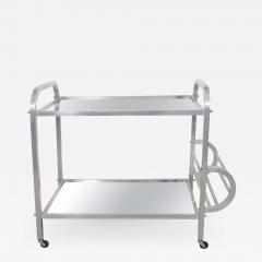 Aluminum and Mirror Bar Cart - 596374