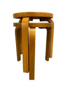 Alvar Aalto A Pair of Alvar Aalto Stools Model no 60 Black Laminate Artek 1930s - 3983443