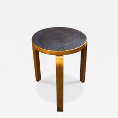 Alvar Aalto Alvar Aalto 3 Legged Stool Model 60 In Birch and Blue Linoleum Artek 1950s - 4121326
