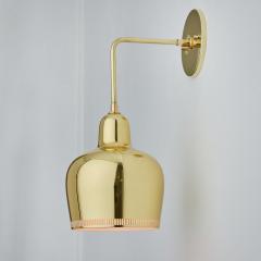 Alvar Aalto Alvar Aalto A330s Polished Brass Wall Light for Artek - 3000925