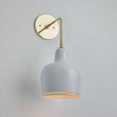 Alvar Aalto Alvar Aalto A330s White Metal and Brass Wall Light for Artek - 3000945