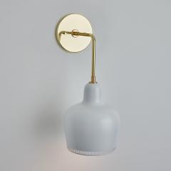 Alvar Aalto Alvar Aalto A330s White Metal and Brass Wall Light for Artek - 3000946