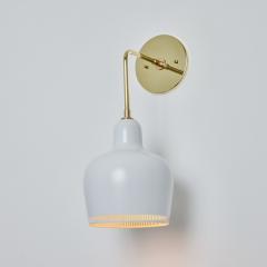 Alvar Aalto Alvar Aalto A330s White Metal and Brass Wall Light for Artek - 3000949