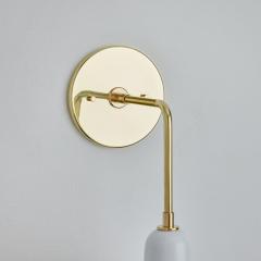 Alvar Aalto Alvar Aalto A330s White Metal and Brass Wall Light for Artek - 3000952