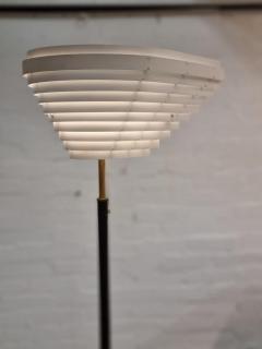 Alvar Aalto Alvar Aalto Angel Wing Floor Lamp in White Leather A805 Valaistusty 1950s - 4042723