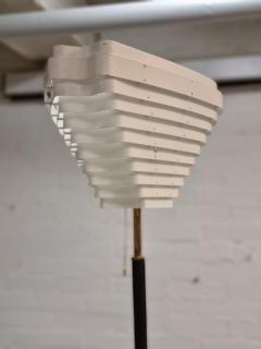 Alvar Aalto Alvar Aalto Angel Wing Floor Lamp in White Leather A805 Valaistusty 1950s - 4042729