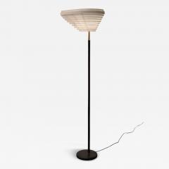 Alvar Aalto Alvar Aalto Angel Wing Floor Lamp in White Leather A805 Valaistusty 1950s - 4054278