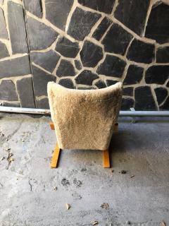Alvar Aalto Alvar Aalto Armchair Model 401 in Birch and Honey Sheepskin Artek 1950s - 4120531