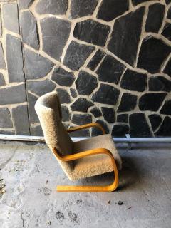 Alvar Aalto Alvar Aalto Armchair Model 401 in Birch and Honey Sheepskin Artek 1950s - 4120532