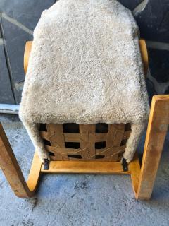 Alvar Aalto Alvar Aalto Armchair Model 401 in Birch and Honey Sheepskin Artek 1950s - 4120533