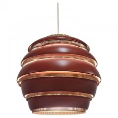 Alvar Aalto Alvar Aalto Beehive Pendant Model A331 In Red Valaistusty 1950s - 3932742