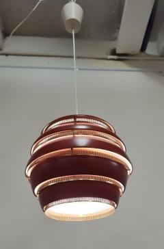 Alvar Aalto Alvar Aalto Beehive Pendant Model A331 In Red Valaistusty 1950s - 3932752