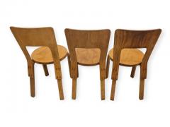 Alvar Aalto Alvar Aalto Dining Table with Lazy Susan B91 and 6 Chairs Model 66 Artek 1940s - 4173910