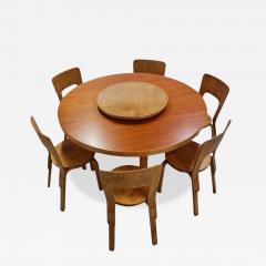 Alvar Aalto Alvar Aalto Dining Table with Lazy Susan B91 and 6 Chairs Model 66 Artek 1940s - 4192174