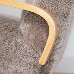 Alvar Aalto Alvar Aalto Highback Tank Arm Chair Model A 38 in Sheepskin Artek 1940s - 4502073