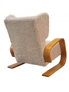 Alvar Aalto Alvar Aalto Highback Tank Arm Chair in Sheepskin A 38 Artek 1940s - 3972928