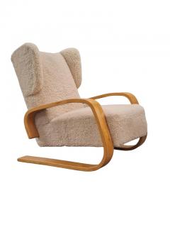 Alvar Aalto Alvar Aalto Highback Tank Arm Chair in Sheepskin A 38 Artek 1940s - 3972930