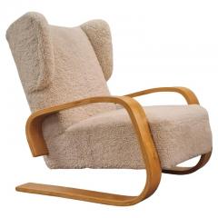 Alvar Aalto Alvar Aalto Highback Tank Arm Chair in Sheepskin A 38 Artek 1940s - 3972935