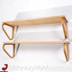 Alvar Aalto Alvar Aalto Model 112b Mid Century Finnish Birch Wall Mount Shelf Pair - 3683954