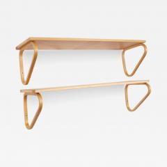 Alvar Aalto Alvar Aalto Model 112b Mid Century Finnish Birch Wall Mount Shelf Pair - 3689112