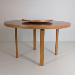 Alvar Aalto Alvar Aalto Model 91 Dining Table with Rotating Lazy Susan Tray Finland 1940s - 4810850
