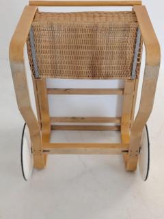 Alvar Aalto Alvar Aalto Tea Trolley 900 Birch Rattan White Tiles Artek Finland 1960s - 4649391