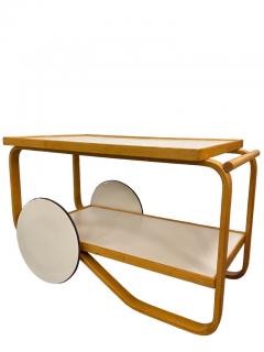 Alvar Aalto Alvar Aalto Tea Trolley Model 901 in White and Birch for Artek 1960s - 3956031