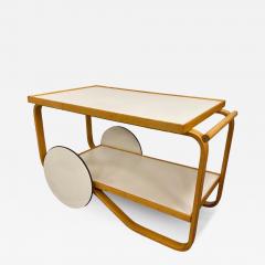 Alvar Aalto Alvar Aalto Tea Trolley Model 901 in White and Birch for Artek 1960s - 3956078