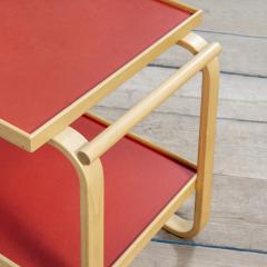 Alvar Aalto Alvar Aalto Tea Trolley model 901 for Artek in Birch Wood and Red Laminate - 2802419