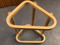 Alvar Aalto Alvar Aalto Triangular Umbrella Stand in Birch and Brass Artek 1970s - 4107799