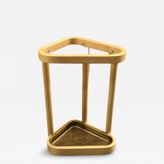 Alvar Aalto Alvar Aalto Triangular Umbrella Stand in Birch and Brass Artek 1970s - 4111084