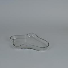 Alvar Aalto Alvar Aalto Vase Model 9748 Iittala 1956 Clear Glass Blown into Wooden Mold - 4173915