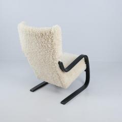 Alvar Aalto Early Alvar Aalto Armchair Model 401 in White Sheepskin Artek 1940s - 4239006