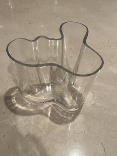 Alvar Aalto ICONIC EARLY CLEAR GLASS ALVAR AALTO MODERNIST VASE - 3966571