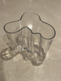 Alvar Aalto ICONIC EARLY CLEAR GLASS ALVAR AALTO MODERNIST VASE - 3966573