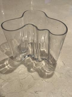 Alvar Aalto ICONIC EARLY CLEAR GLASS ALVAR AALTO MODERNIST VASE - 3966574