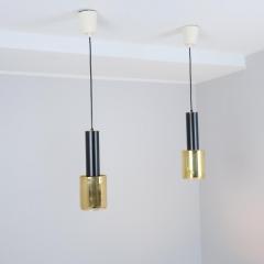 Alvar Aalto Pair of Alvar Aalto Brass Black Hand Grenade Pendants A110 Valaistusty 1950s - 4345597