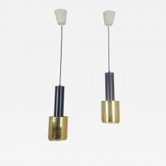 Alvar Aalto Pair of Alvar Aalto Brass Black Hand Grenade Pendants A110 Valaistusty 1950s - 4358423